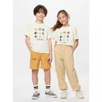 Uniqlo Футболка с коротким рукавом с рисунком Super Mario ArchivE UT для детей 30 NATURAL/KIDS 100