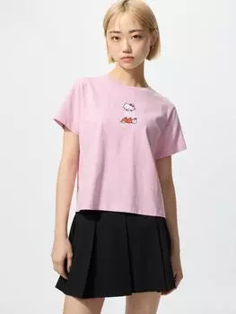 Uniqlo Футболка с коротким рукавом SanrIo CharacTers UT GraphIc I 11 PINK/WOMEN XS