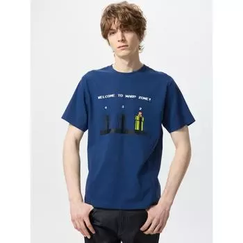 Uniqlo Футболка с коротким рукавом Super Mario Archive UT Graphic B 68 BLUE/UNISEX XS