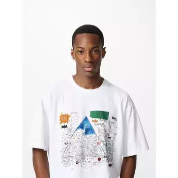 Uniqlo Футболка с коротким рукавом в стиле поп-арт UT GraphiC basquiaT C 00 WHITE/UNISEX XS