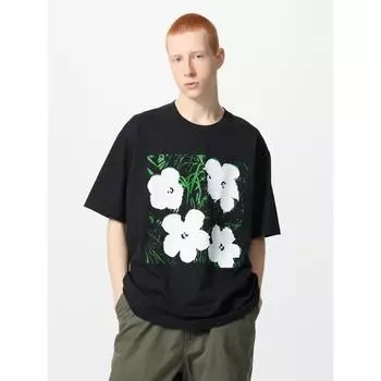 Uniqlo Футболка с коротким рукавом в стиле поп-арт UT NY с графическим принтом Энди С. 09 BLACK/UNISEX XS