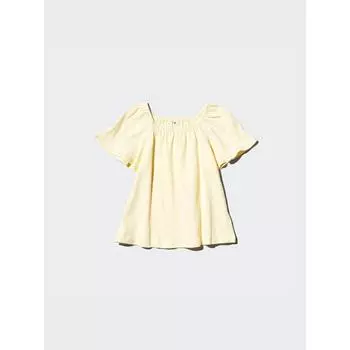 Uniqlo Футболка с расклешенными рукавами от Japan Girls GaTher 01 OFF WHITE/100