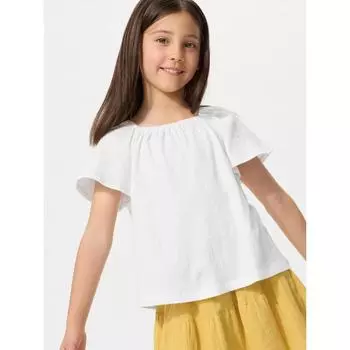 Uniqlo Футболка с рукавами Flair для девочек GaTher 01 OFF WHITE/KIDS 100