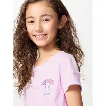 Uniqlo Футболка Sanrio Cropped UT GraphiC для девочек с коротким рукавом C 10 PINK/KIDS 100