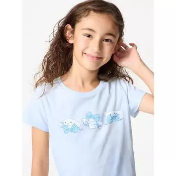 Uniqlo Футболка Sanrio CroppeD UT Graphic для девочек с коротким рукавом D 60 LIGHT BLUE/KIDS 150