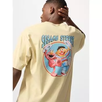 Uniqlo Футболка Sesame Street UT с графическим принтом, короткий рукав C 41 YELLOW/UNISEX XS