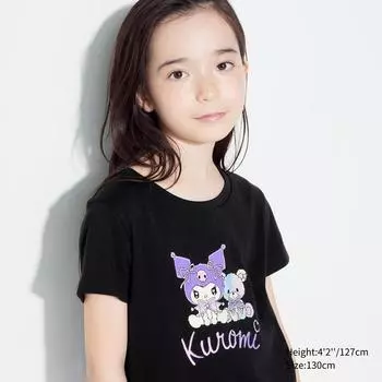 UNIQLO GIRLS SANRIO CROP UT (графический Т, короткий рукав) D