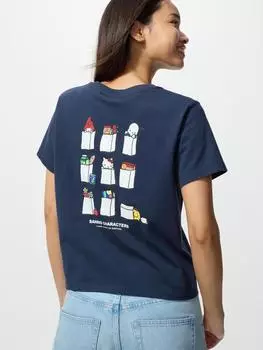 Uniqlo Графическая футболка UT с персонажами Sanrio, короткий рукав J 69 NAVY/WOMEN XS