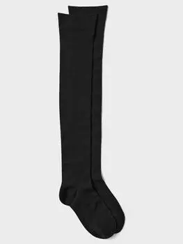 Uniqlo Heat Tekney High Socks 09 BLACK/WOMEN 2426