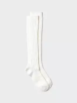 Uniqlo Heattech High Socks Rip 01 OFF WHITE/WOMEN 2325
