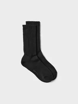 Uniqlo Heattech Socks Slouch 09 BLACK/WOMEN 2426