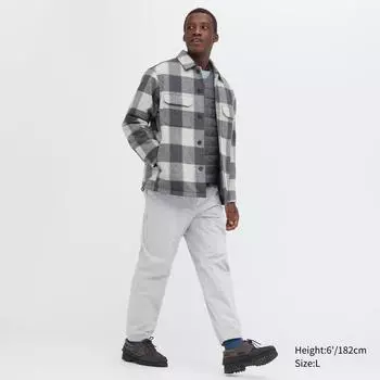 UNIQLO Heattech Теплые легкие брюки для бега, длина по ноге 66–72 см Light Gray/XXL
