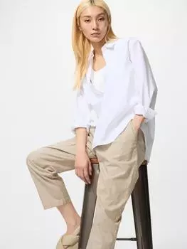 Uniqlo Хлопковые брюки Relax Ankle 33 KHAKI/S