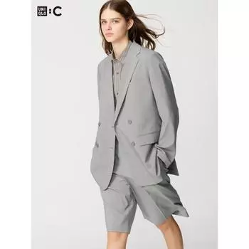 Uniqlo Impressive Double Jacket Свободный крой 09 BLACK/WOMEN XS
