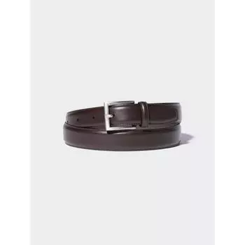 Uniqlo Итальянский кожаный ремень с прошивкой 09 BLACK/MEN M