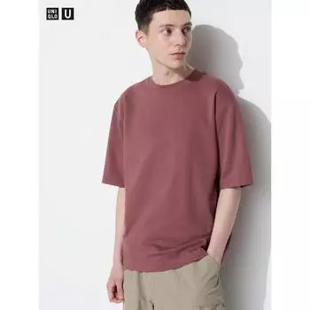 UNIQLO JAPAN Air Rhythm Cotton Oversized T shirt 5 minute sleeve