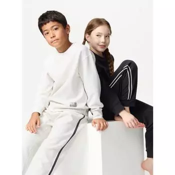 Uniqlo Japan Air Rhythm Ультра эластичный комплект с длинным рукавом 02 LIGHT GRAY/110