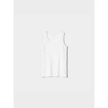 Uniqlo Japan Airrhythm Cotton Blend Tank Top 00 WHITE/100