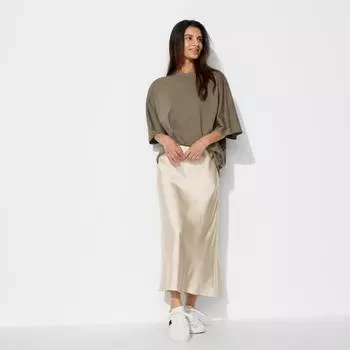 UNIQLO JAPAN атласная юбка короткой длины