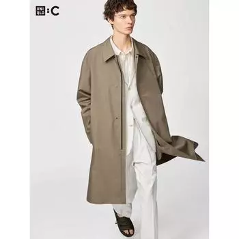 Uniqlo Japan Block Textex Color Coat 09 BLACK/XS