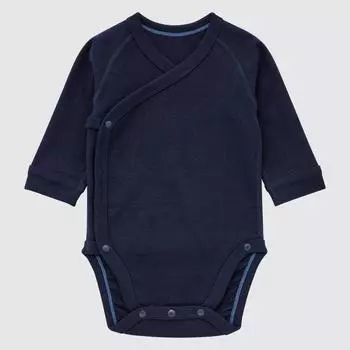 UNIQLO JAPAN Боди с длинными рукавами и открытой передней частью 00 WHITE/60