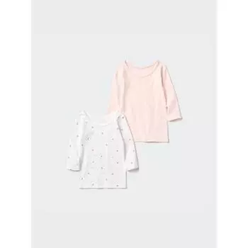 Uniqlo Japan CoTTon Milling Inner T 2 шт. в упаковке 10 PINK/110