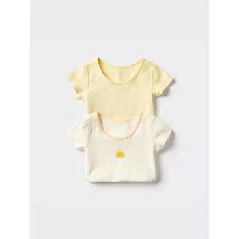 Uniqlo Japan CoTTon Milling Inner T 2 шт. в упаковке 41 YELLOW/80