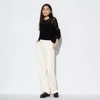 UNIQLO JAPAN Джинсовые брюки с драпировкой, стандартная длина 72 74 см