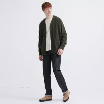 Джинсы Uniqlo Japan Selvedge Regular Fit Straight, длинные, длина 84 см 69 NAVY/27