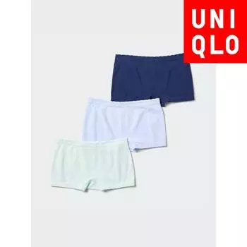 Uniqlo Japan Girls Air Rhythm бесшовные шорты 3 шт. в упаковке 09 BLACK/100