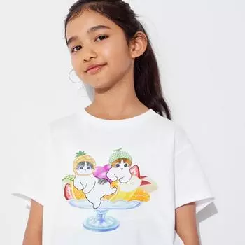 UNIQLO JAPAN GIRLS Mofusand Fruit Paradise UT с коротким рукавом