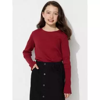 Uniqlo JAPAN GIRLS ребристая мягкая футболка