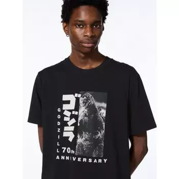 Uniqlo Japan Godzilla 70-я годовщина Ut 09 BLACK/XS