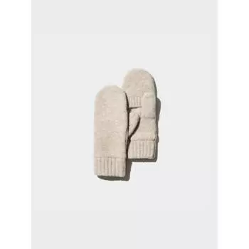 Uniqlo Japan Heattech Lining Sofley Yarn Вязаные варежки 54 GREEN/M