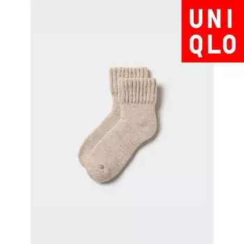 Uniqlo Japan Heattech Socks Room Pile 03 GRAY/2426