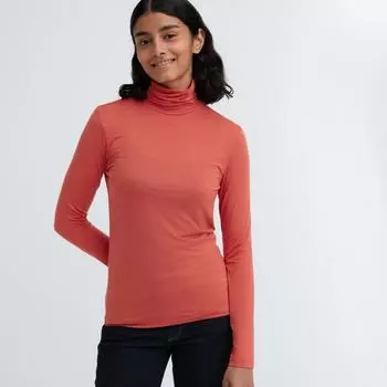 Uniqlo Japan HeaTTech Ultra LighT TurTleneck T с длинным рукавом 74 PURPLE/XS