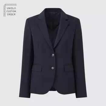UNIQLO JAPAN Эластичная куртка на заказ, 2 пуговицы, короткая длина, можно отрегулировать