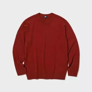 UNIQLO JAPAN Кашемировый свитер с круглым вырезом и длинными рукавами