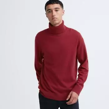 UNIQLO JAPAN Кашемировый свитер с высоким воротником и длинными рукавами