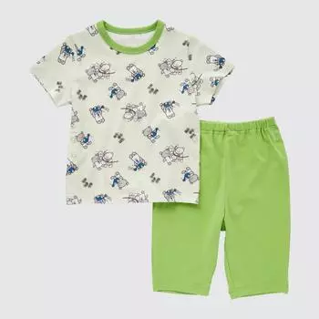 UNIQLO JAPAN Коллекция книжек с картинками Сухие пижамы Little Bear s Play с коротким рукавом