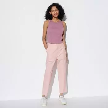 UNIQLO JAPAN льняные хлопковые зауженные брюки