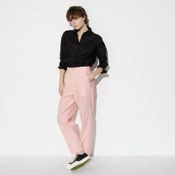 UNIQLO JAPAN льняные хлопковые зауженные брюки длинной длины