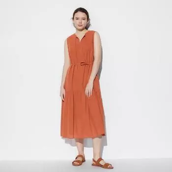 UNIQLO JAPAN легкое хлопковое платье без рукавов стандартной длины 111 122 см