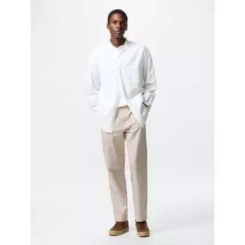 Uniqlo Japan Linen Blend Easy Pants Stripe 31 BEIGE/XS