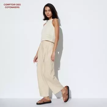 UNIQLO JAPAN Лиоцелловые льняные зауженные брюки Comptoire de Cottonier