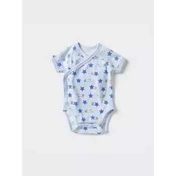 Uniqlo Japan Лиза Ларсон Боди Открытие Спереди 60 LIGHT BLUE/70
