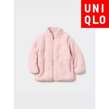 UNIQLO JAPAN меховая флисовая куртка 01 OFF WHITE/80