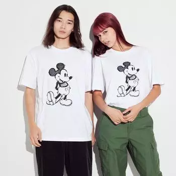 UNIQLO JAPAN Mickey Stans UT Графическая футболка с короткими рукавами, стандартный крой