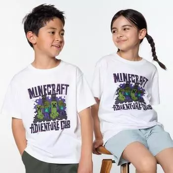 UNIQLO JAPAN Minecraft UT с коротким рукавом 00 WHITE/100
