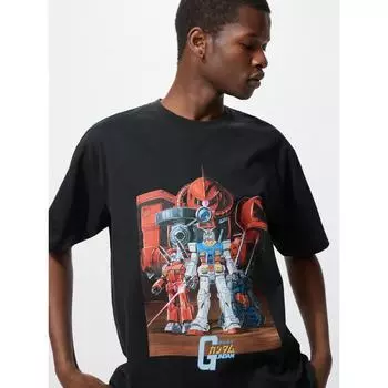 Uniqlo Japan Mobile Suit Gundam 45th Anniversary Ut Свободный крой 09 BLACK/XS